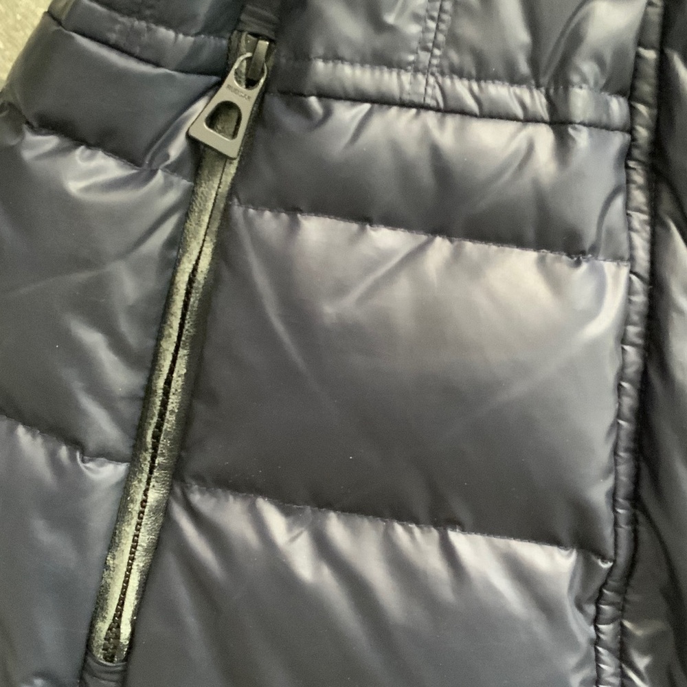 Rudsak Dark Navy long fitted quilted puffer coat size M - Picture 8 of 13
